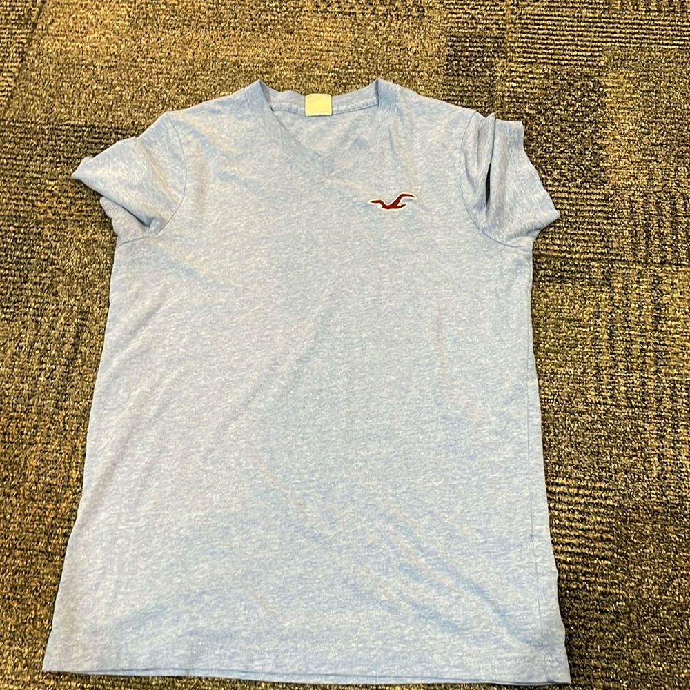 Hollister Blue Medium V Neck short sleeve t shirt